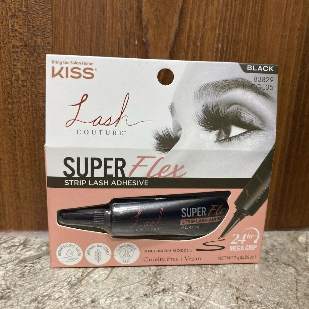 Kiss Lash Couture Super Flex Strip Lash‎ Adhesive- BLACK 83829 Eyelash Glue